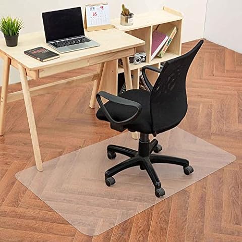 Eurotex Clear Chair Mat for Hardwood Floor, 1/16" Thick 120cm x90cm Transparent Heavy Duty Floor Protector, Good for Desks, Office and Home, Protects Floors, Easy to Clean Cover