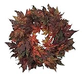 Nearly Natural 4908 Maple Leaf Wreath, 30-Inch, Autumn
