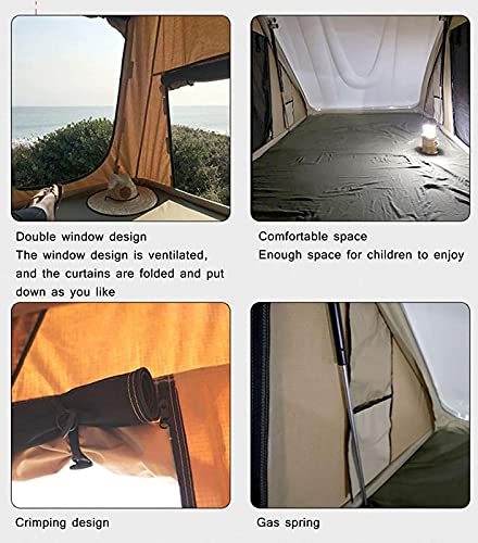 Tenda Da Tetto Rigida VEVOR Per 2-3 Persone - Con Scala E Materasso, Impermeabile, Per Jeep SUV - Foto 5