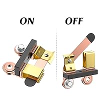 Vista 3 de Interruptor maestro de hoja de cuchillo de poste lateral, 12 V, 24 V, desconexión de batería, corte y apagado para automóvil, RV, barco, camión