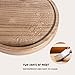 Round Decorative Tray Wood Bathroom Counter Organizer Farmhouse Kitchen Decor Wooden Riser for Soap Dish, Perfume, Candle, Sponge, 10