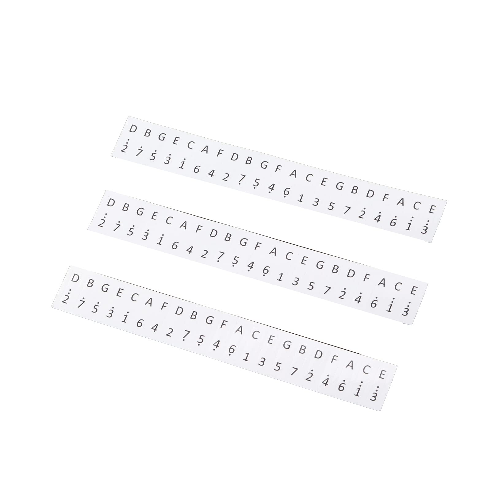 Carnaval Commerçant Autocollants de clés, papier autocollant Kalimba à 17 clés pour débutants pour mémoriser des notes(blanche)