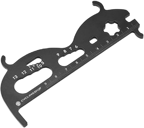 Lily Brown Herramienta de regla de medición para bicicletas multiusos, pinza de prueba de cadena para mantenimiento regular, herramienta de control