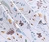 RUVANTI 100% Cotton Sheets – Queen Size Percale Bedding, Cooling & Breathable Floral Design, Durable with a Crisp, Soft & Comfortable Feel, 16" Deep Pocket, 4-Piece Set, Fern Class #4