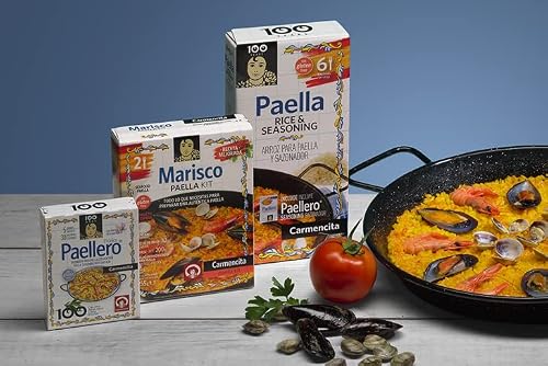Castevia 13.5-Inch Enameled Steel Paella Pan, 34Cm / 6 Servings #TOP5