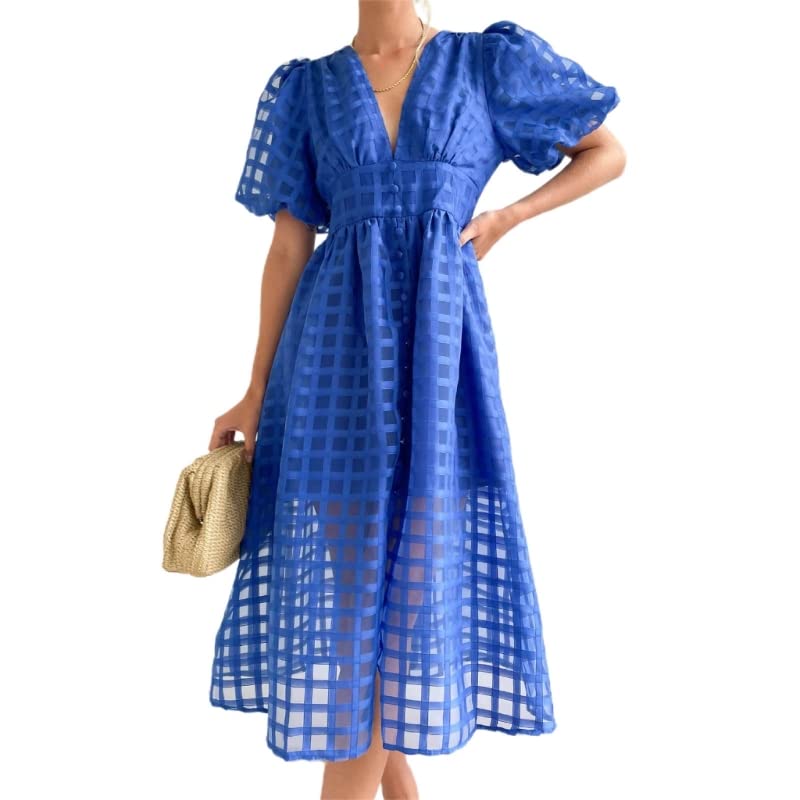 Robe tunique ample à volants pour femme en coupe décontractée et fluide