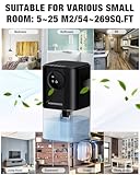 Homtronics 1700ml Dehumidifier, 24H Timer, Auto Shut off bedroom dehumidifier for Home, 7-Color LED Lights, Ultra-Quiet Dehumidifier for Bedroom, Bathroom, RV, Office, damp absorber（Black） - Image 7