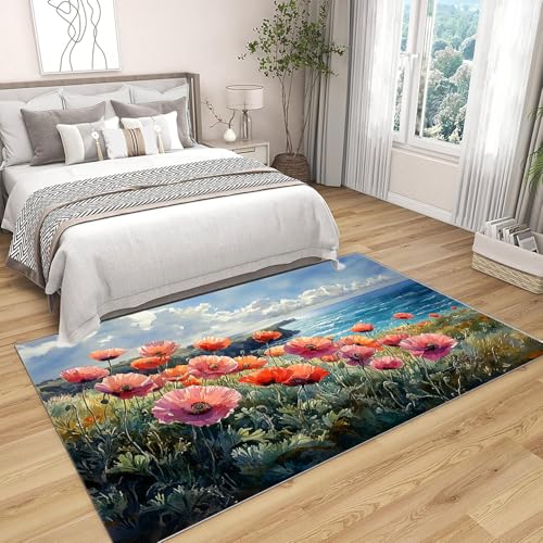Tapis de salon ocean lavable en machine antiderapant