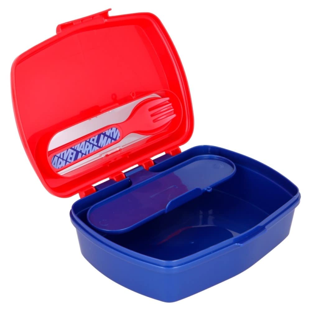 Boîte Repas Enfant Marvel Avengers - Lunch Box Plastique 17x13x6,5 Cm - Lavable Au Lave-vaisselle - 8