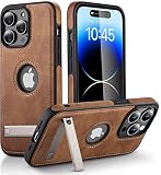 WTCASE iPhone 14 Pro Max Leather Case, Thin Flexible Soft Grip Luxury Vgean Cover for Men, Protectiv