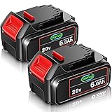 DSANKE 20V 6000mAh Lithium Ion Battery Replacement for Dewalt 20V Battery DCB200 DCB206 DCB207 DCB204 DCB203 DCB201 DCB200 DCB180 DCD/DCF/DCG/DCS Series