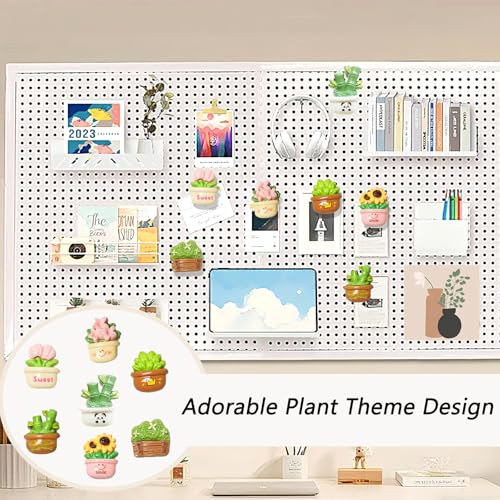 21 imanes decorativos con diseño planta para refrigerador miniatura 6