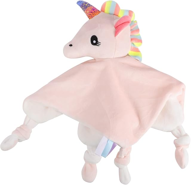 Lanjue Baby Comforters Blanket, Unicorn Baby Soft Touch Blankets Infant Toddler Cuddle Snuggle Toy Blankets, Gifts for Newborn Baby Girls Boys