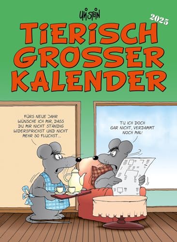 Uli Stein Tierisch großer Kalender 2025: Monatskalender für die Wand im Großformat: Terminplaner zum Aufhängen