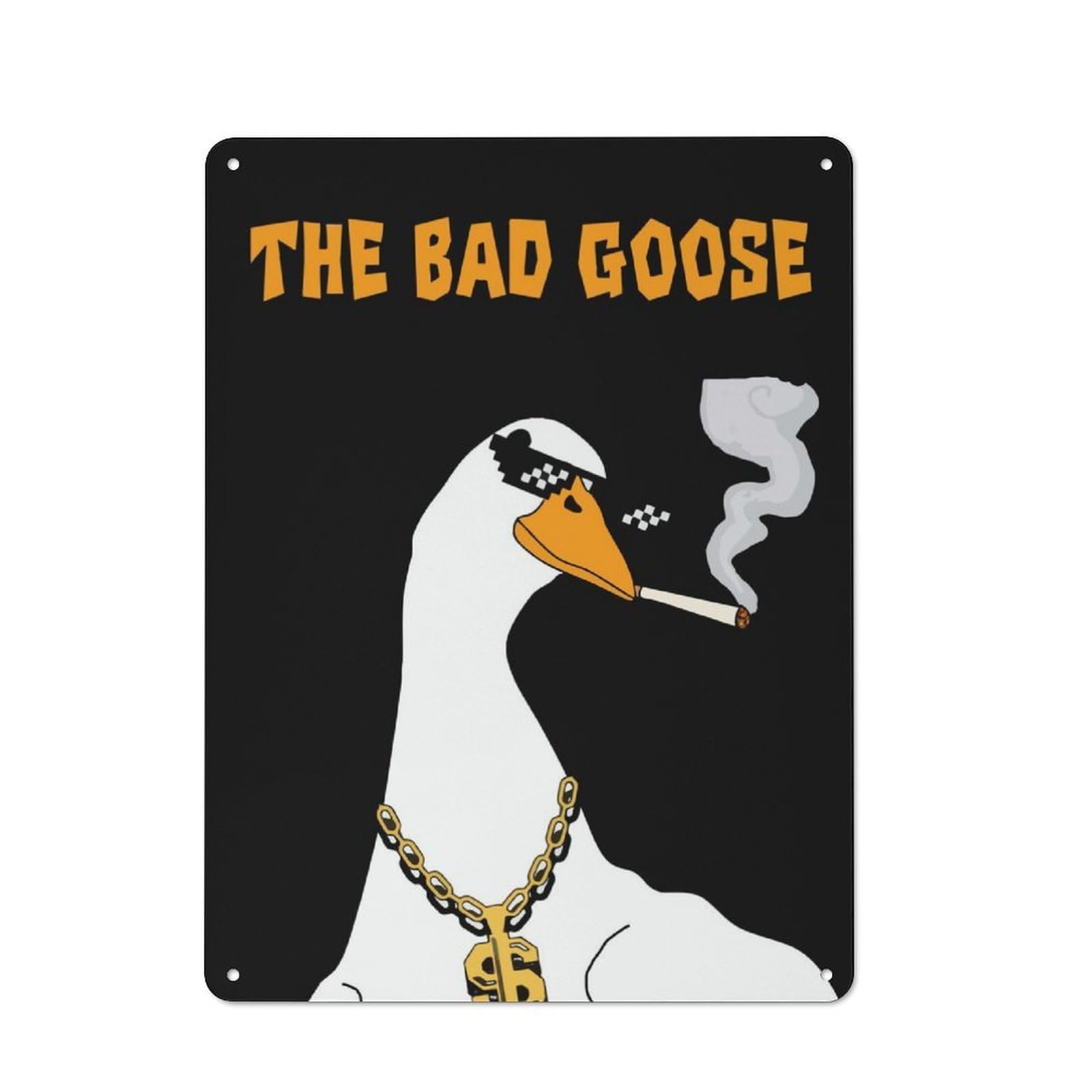Junmoney Untitled Bad Goose Duck Country Style Kitchen Metal Sign 40X30cm Featuring Diner Style Decor For Kitchen, Cafe, Pantry Or Dining Room