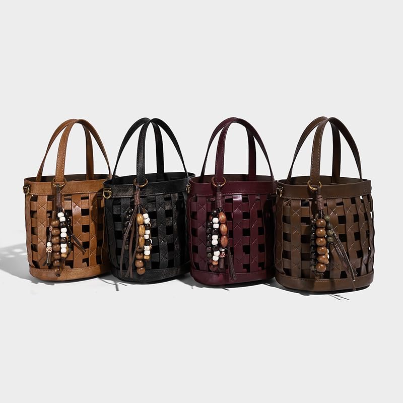 Fashion Woven Basket Handbag Purse – Chic Boho Shoulder Crossbody Bag for Women Stylish Sling Purse Tote Bag4