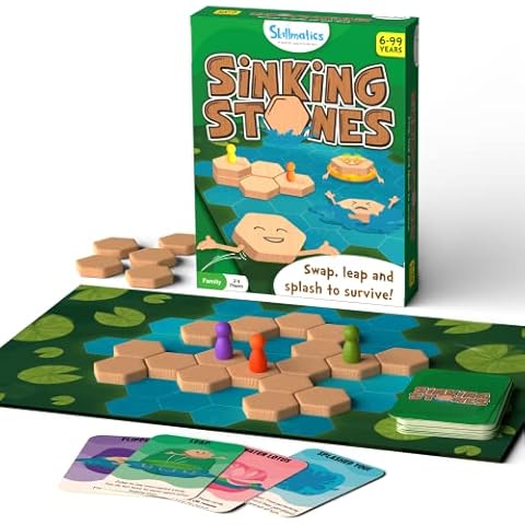 Skillmatics Board Game - Sinking Stones, Fun Strategy Game, Family Friendly Games for Ages 6 and Up Cover