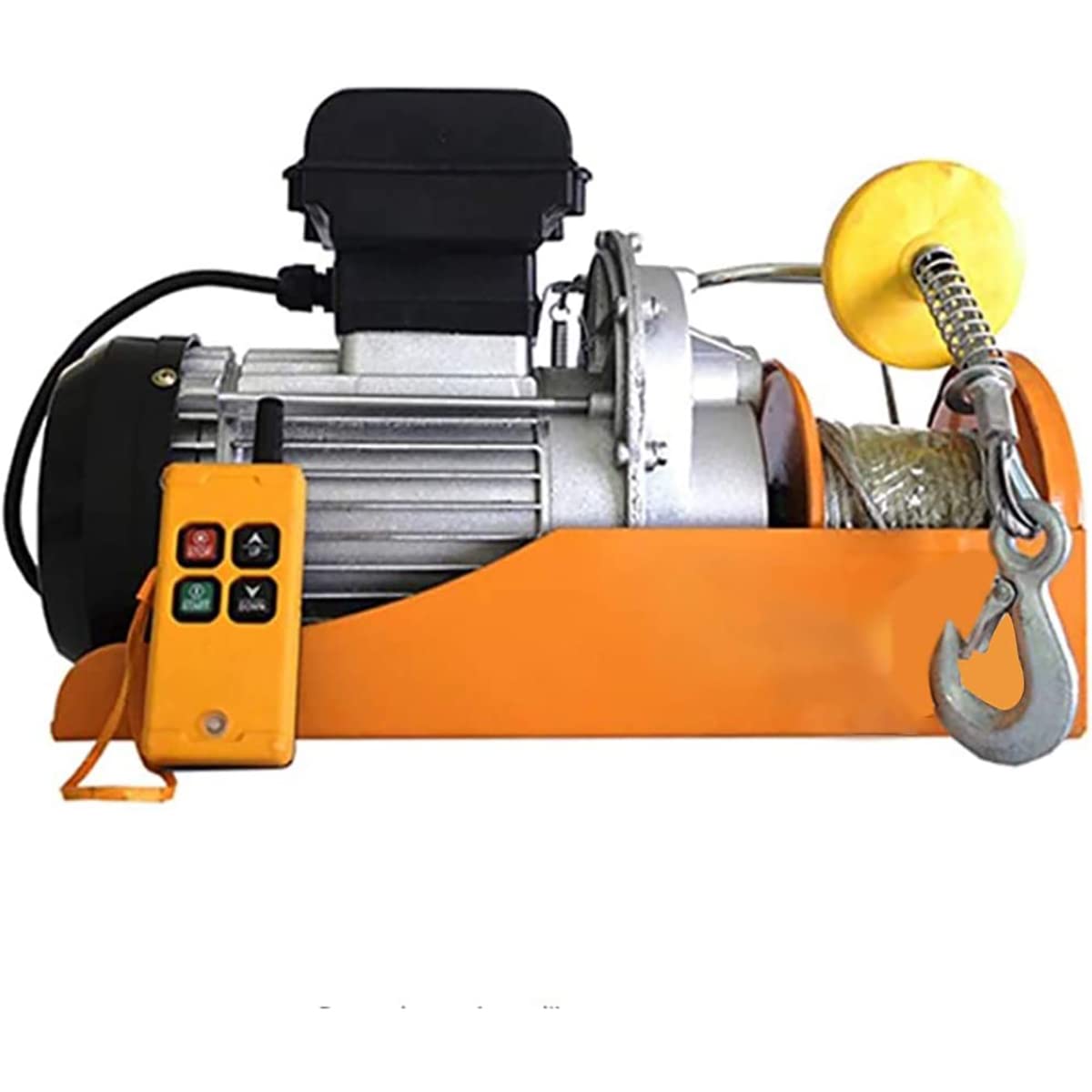 SATUREYElectric Lifting Hoist Cable Winch with Wireless Remote Control, 220V Mini Hoist Lifting Winch Crane for Home Shop Workshop,P6,12m
