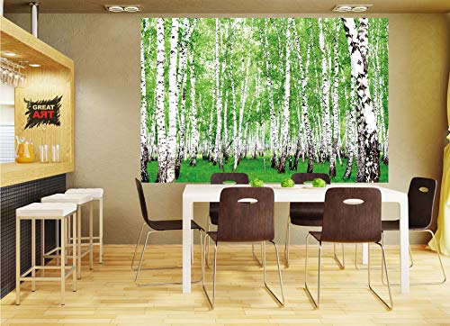 GREAT ART® XXL Poster − Bosco di Betulle − XXL
