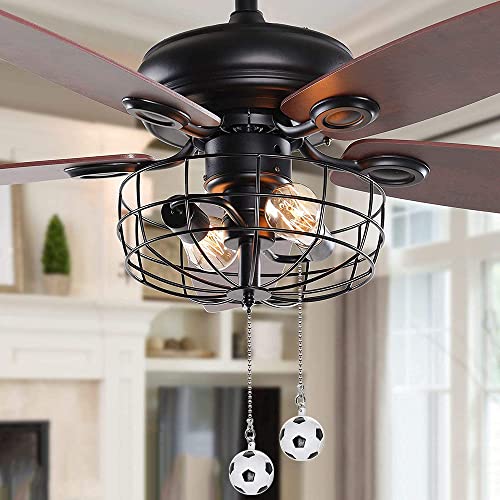 Image of Ceiling Fan Pull Chain 12 inch Pull Chain Extension Fan Chain Extender Ceiling Fan Pulls Ornament with Ball Fan Chain Connector for Lighting Fans, 2 PACK (SOCCER BALL)