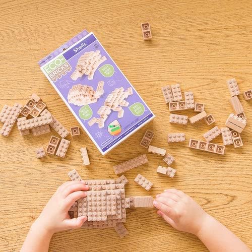 Miniatura 2 de Eco-Bricks 3 en 1 construye conchas  Bloques de construcción para niños respetuosos con el medio ambiente  Crea 3 conchas diferentes  tortuga,