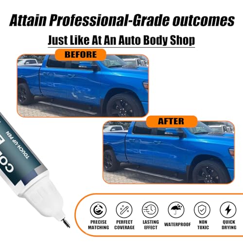 Image of Hydro Blue Pearl-Coat(PBJ /MBJ) Touch Up Paint Compatible with Dodge Ram, Car Paint Pen Scratch Repair Two-In-One Touch Up Paint, Premium Car Scratch Remover for Deep Scratches