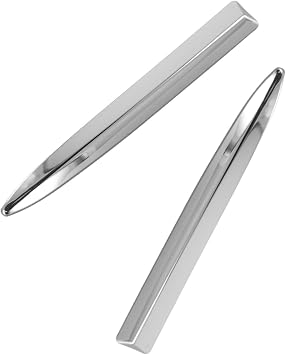 Front Bumper Upper Grill Chrome Moulding Trim Pair for Fiat 500 2007-2015 Plastic Exterior Accessory Replacement 735455041