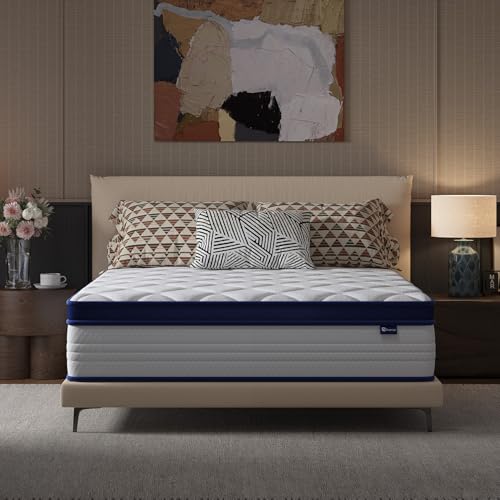 Image of Twin Mattress in a Box 12 Inch, Twin Size Hybrid Mattress with Pocket Spring and Gel Memory Foam Mattress for Kids, Medium Firm Twin Mattresses for Support & Pressure Relief, CertiPUR-US Certified