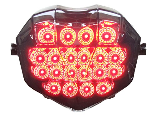 Integrated Sequential LED Tail Lights Smoke Lens for 2013-2017 Triumph Daytona 675 20+ Moto2 13-19 Street Triple 20-23 765 RS (DOES NOT WORK ON 24+ MODELS)