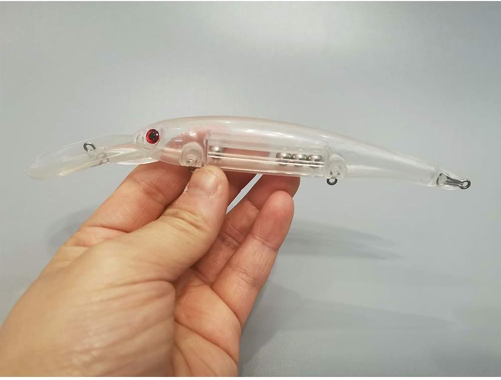 15 Pcs Unpainted Fishing Walleye Hard Lures Blanks
