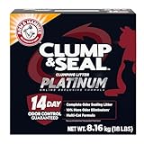 ARM & HAMMER Platinum Cat Litter Clump & Seal Complete Odour Sealing with 14 Days of Odour Control Multi-Cat, Hard Clumping Clay, 99.99% Dust Free 8.16kg (Pack of 1)