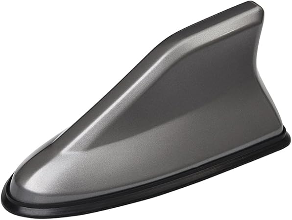 Amazon Zorte シャークアンテナ 車用 防水 簡単設置 強力粘着 シャークフィンアンテナ ダミーアンテナ ドレスアップ ルーフ 汎用 感度維持 スタイリッシュデザイン グレー ラジオアンテナ 車 バイク