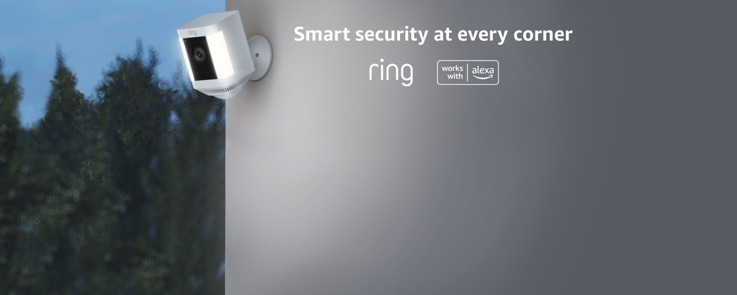 Smart security at every corner. Ring. Works with Alexa. 