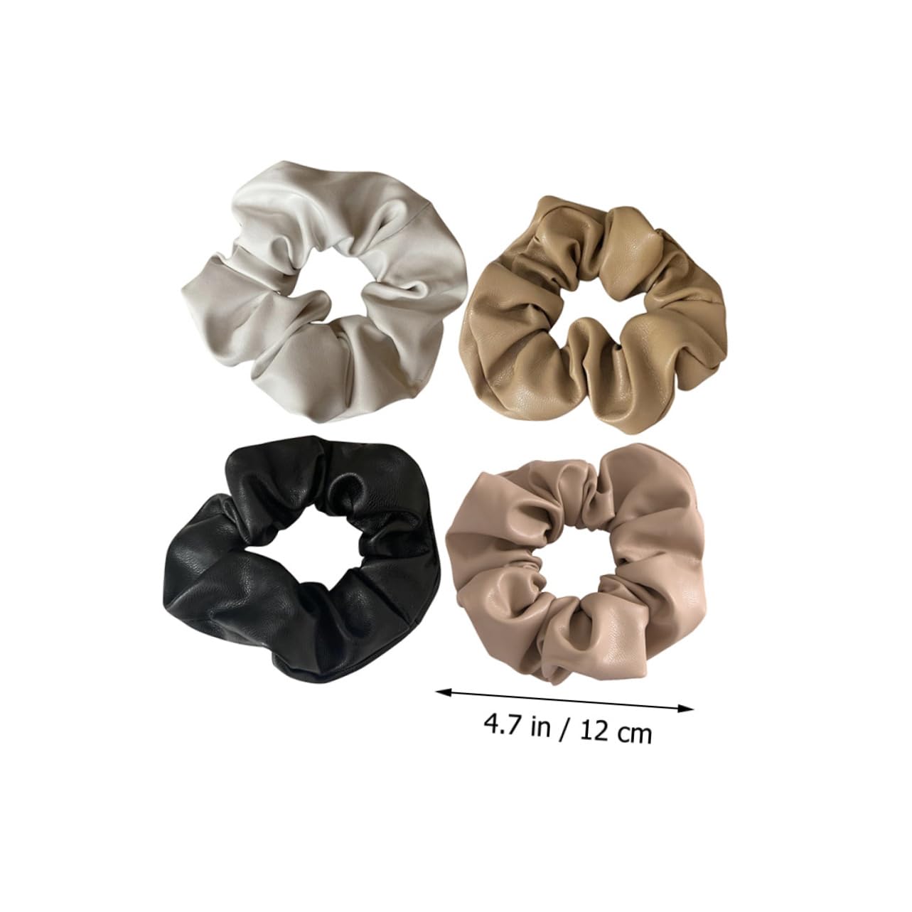 FOMIYES 12piezas Coleteros De Pu Piel Para Mujeres y Niñas Bandas De Pelo Elásticas Scrunchies De Moda y Oscuro Accesorios De Cabello Elegantes y Cómodos