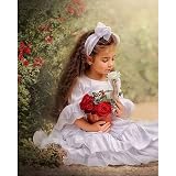 Paysage Fille Bricolage Peinture Par Numéros Sur Toile Pour Dessin Peinture Acrylique Photos Coloriage Par Numéro Décor À La Maison Art HGH18 40x50cm