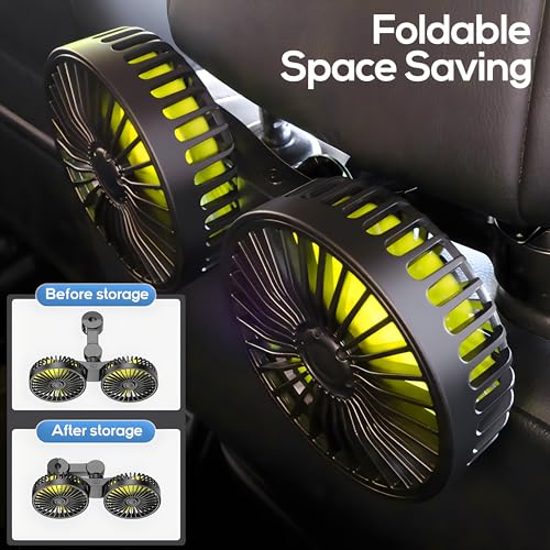 Dealswin Dual Head USB Car Fan