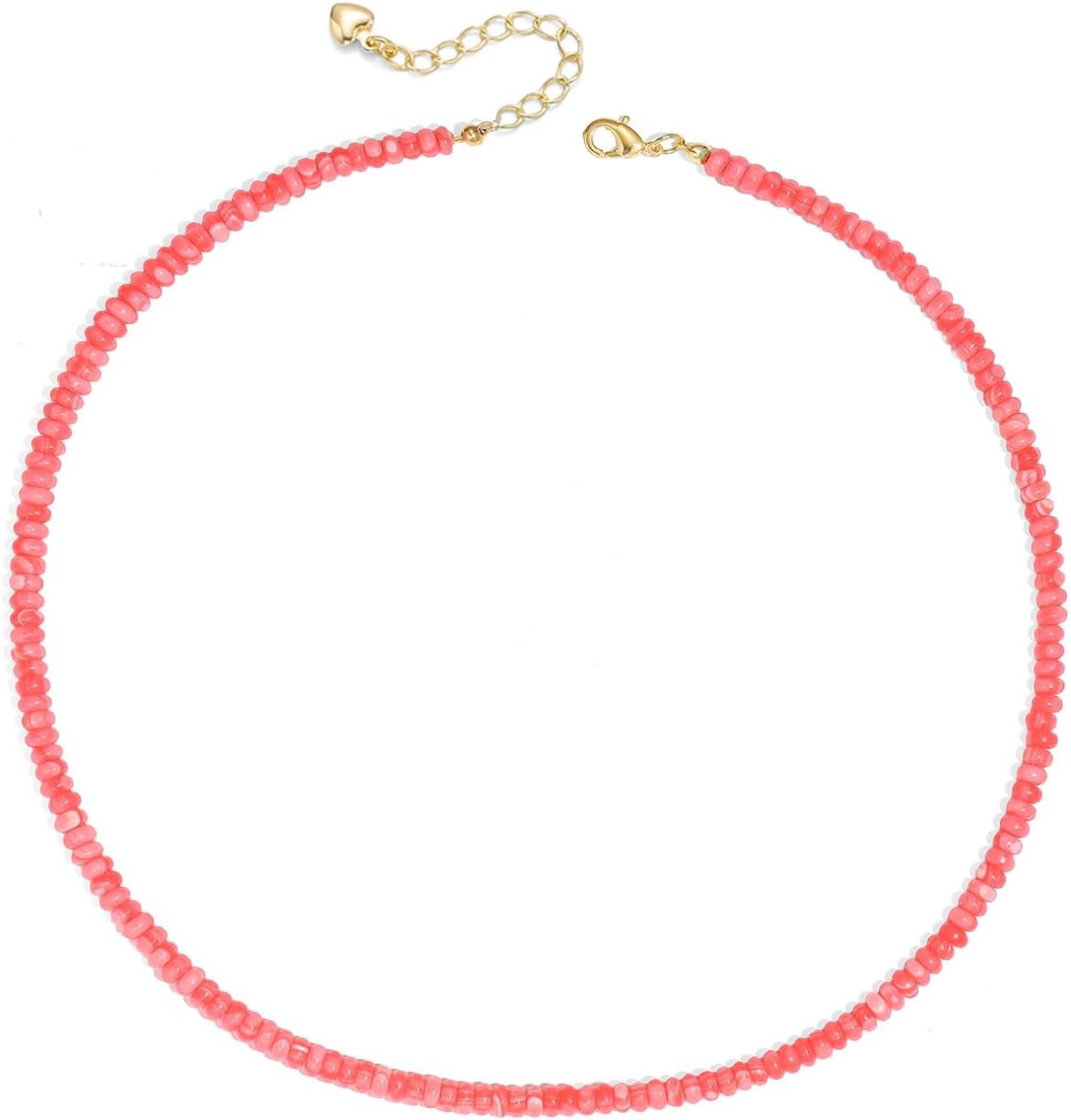enasal Gemstone Beaded Choker Necklaces for Women Trendy, 4mm Small Beads Natural Stone Necklace, Jewelry and Precious Stones Necklace