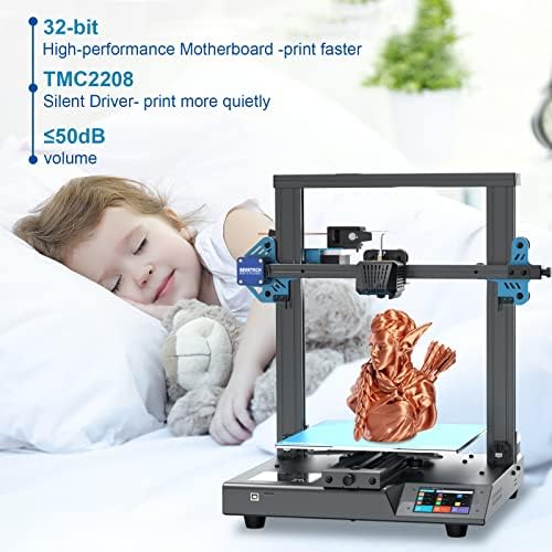 GEEETECH Mizar S Auto-Leveling 3D Printer, Fixed Heat Bed with 255*255*260mm Large Printing Size, Dual Z-axis FDM 3D Printer with Ultra Silent Board for Beginners and Home Users