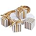 TsunNee Square Paper Candy Box, słodkie pudełka na prezenty ślubne, pudełko prezentowe w paski, kreatywne papierowe pudełka prezentowe (złoty)