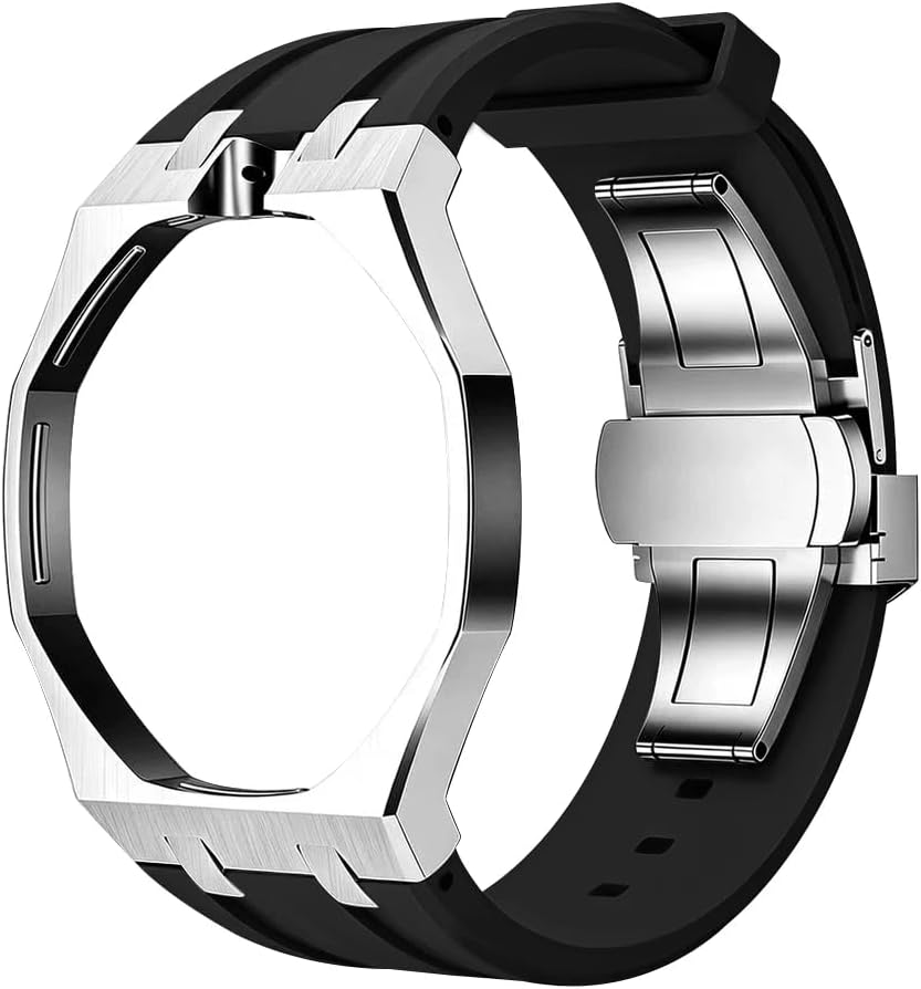 Stainless Steel Case Silicone Strap Mod Kit for Swatch x AP Royal Pop
