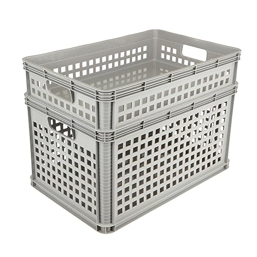 Foto von keeeper Transportkorb, Stapelbar, Polypropylen, 64 l, Robert, Hellgrau