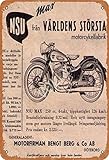  Volly NSU Fran Varldens Storsta Motorcykelfabrik Retro verhindern Blendung Klassische schicke Spaß Kunst Mode Metall Wanddekoration Blechschild geeignet für Küche Wohnzimmer Bar Cafe Dekoration