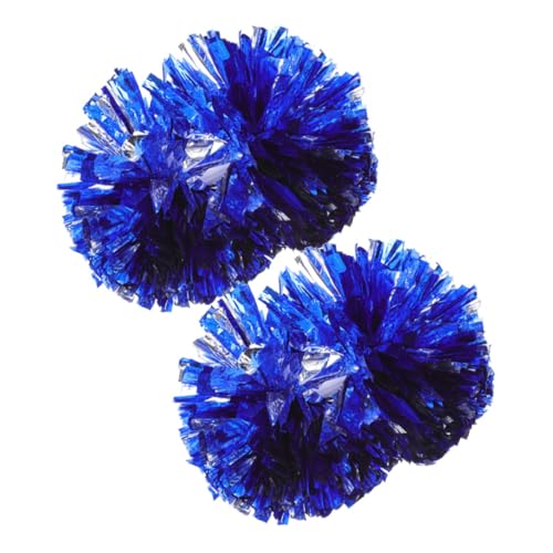 CHILDWEET Reusable Cheerleading Pom Poms 2pcs Large Handle Performance Props for Sports Events Stage Performances