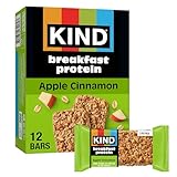 KIND Breakfast Protein, Healthy Snack Bar, Apple Cinnamon, Gluten Free Breakfast Bars, 8g Protein, 1.76OZ Packs, 12 Count