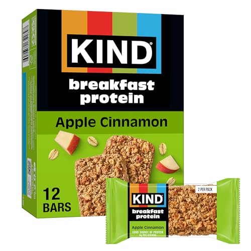 KIND Breakfast Protein, Healthy Snack Bar, Apple Cinnamon, Gluten Free