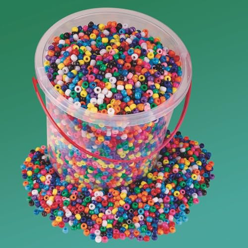 S&S Worldwide Color Splash Pony Bead Bucket, 4 lb, Assorted Colors by S&S Worldwide - Image 4