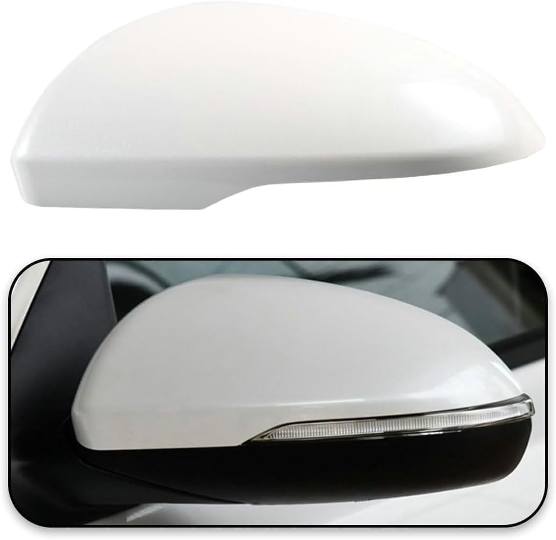 New Rear View Mirror Outside Housing Door Wing Mirror Cover Cap for Kia Optima K5 2016 2017 2018 2019 2020 Driver Passenger Side White Interior Accessories Replacement