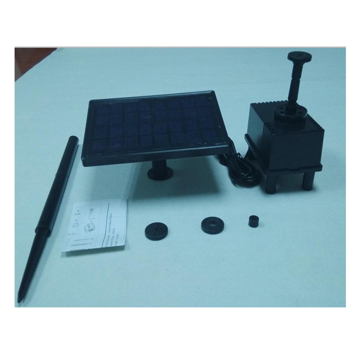Pompa Solare Brushless 220l/h in Plastica Nera per Laghetto