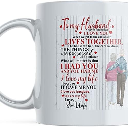 Miniatura 2 de Taza de café con texto en inglés "To My Husband I Love You", M802