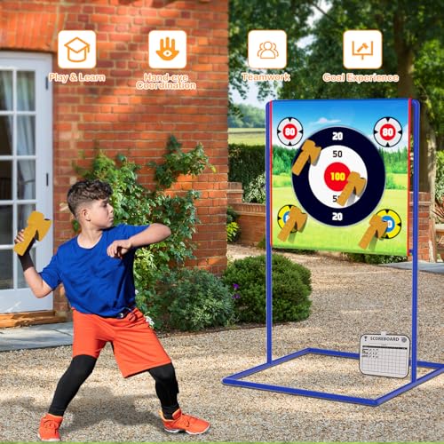 VATOS Jeu de cibles de lancer de hache - Plusieurs modèles de cibles à lancer - Jouets pour enfants et adultes – Image 5